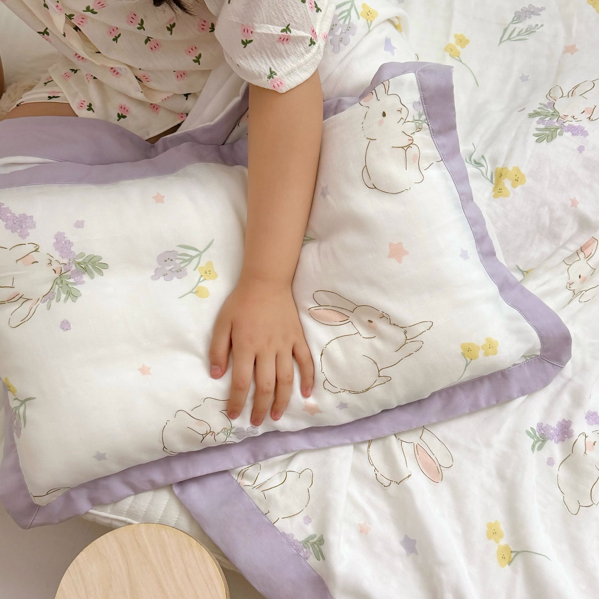 Bamboo Fiber Baby Quilt | Breathable & Antibacterial | 47" x 59"