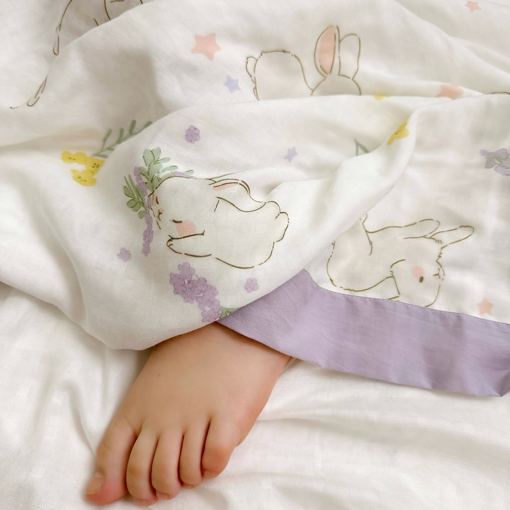 Bamboo Fiber Baby Quilt | Breathable & Antibacterial | 47" x 59"