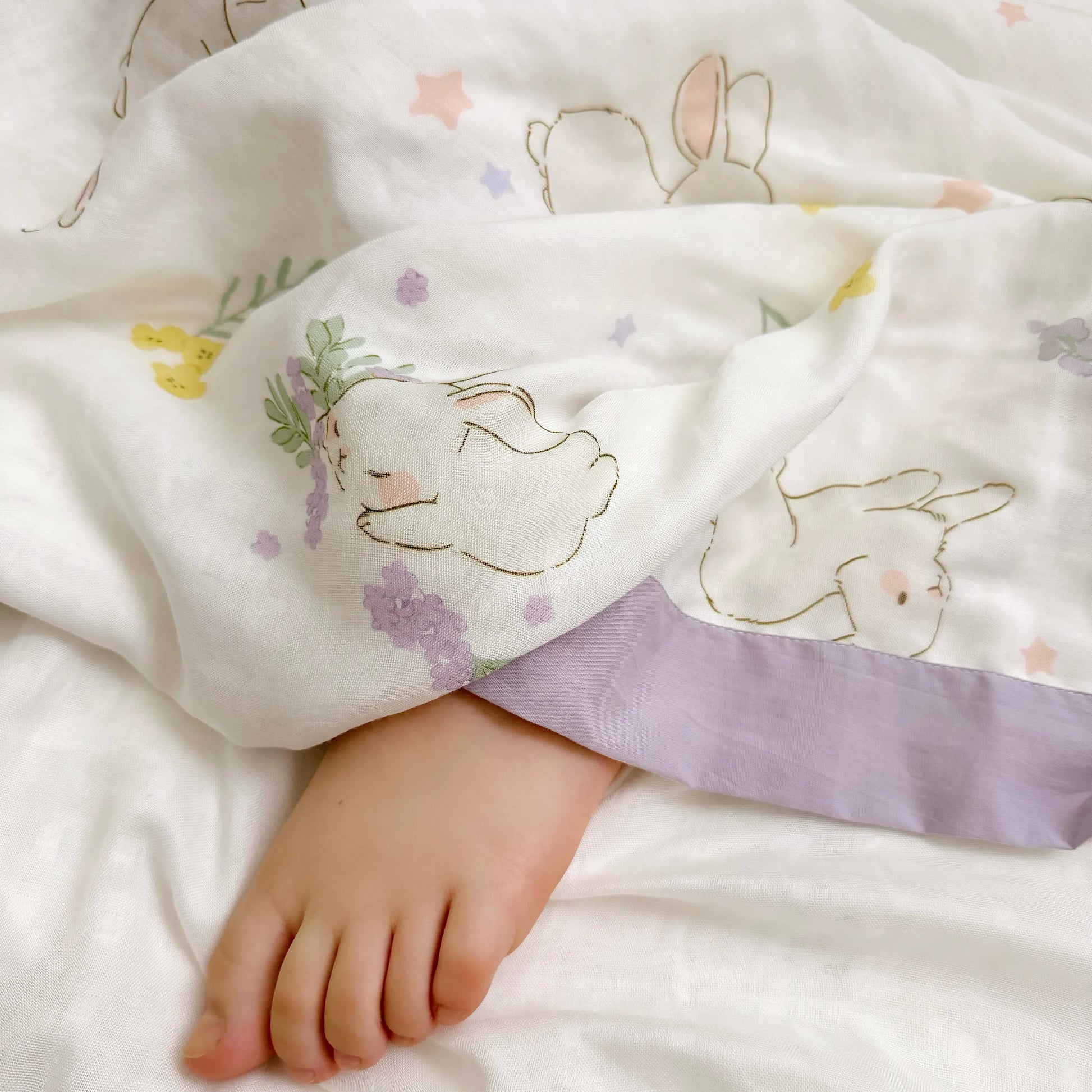 Bamboo Fiber Baby Quilt | Breathable & Antibacterial | 47" x 59"