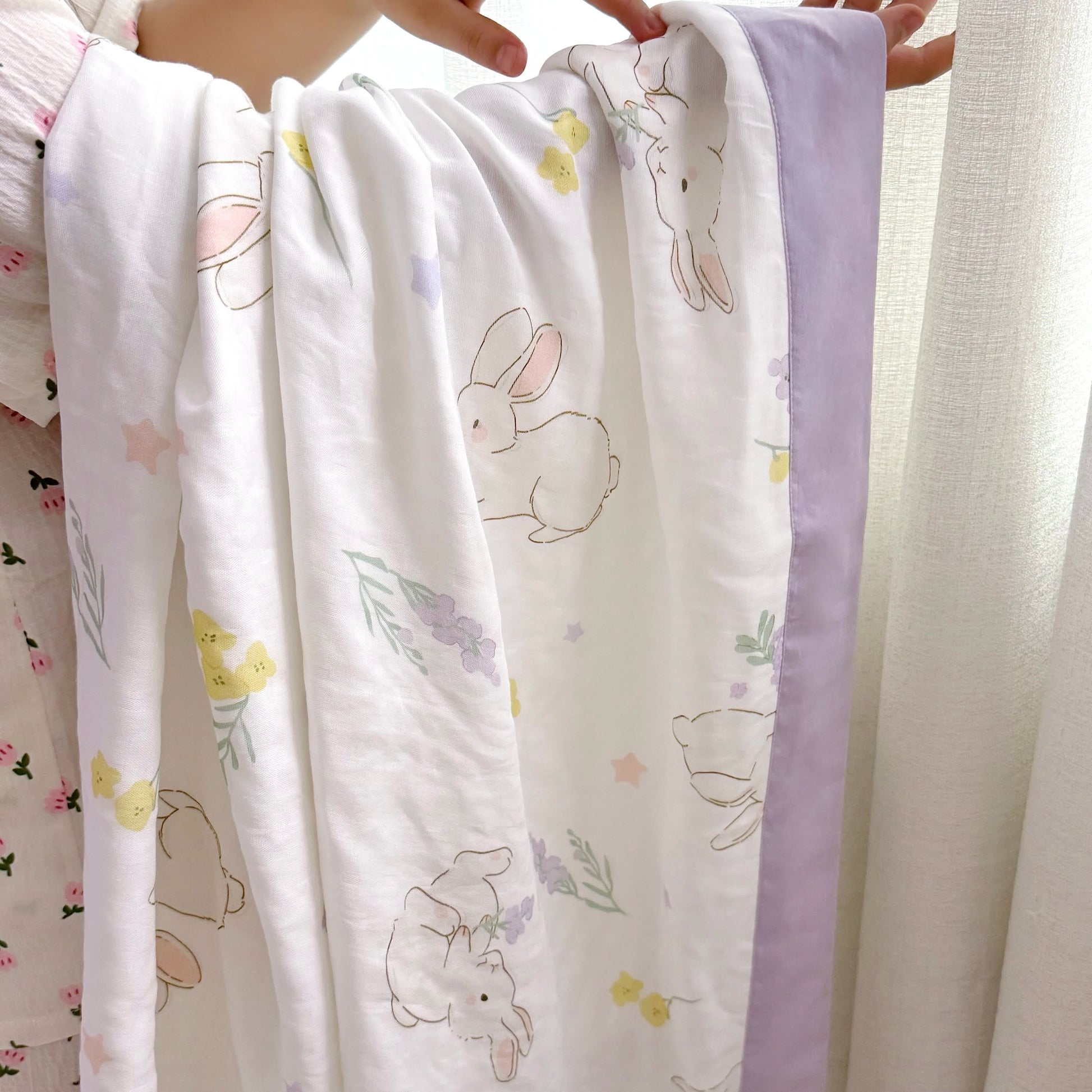 Bamboo Fiber Baby Quilt | Breathable & Antibacterial | 47" x 59"