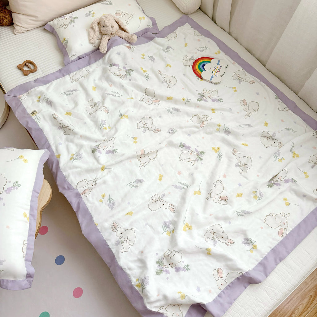 Bamboo Fiber Baby Quilt | Breathable & Antibacterial | 47" x 59"