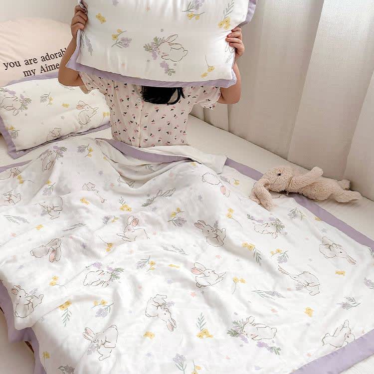 Bamboo Fiber Baby Quilt | Breathable & Antibacterial | 47" x 59"