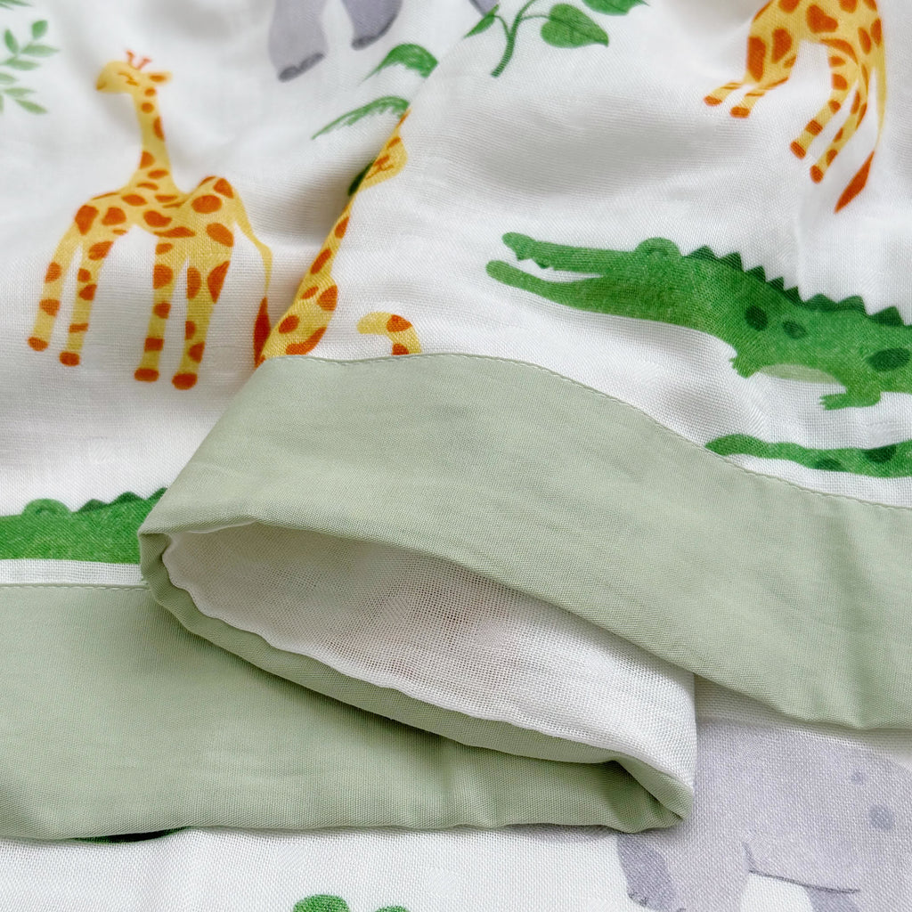 Toddler Quilt | Bamboo Fiber | Jungle Animals Design