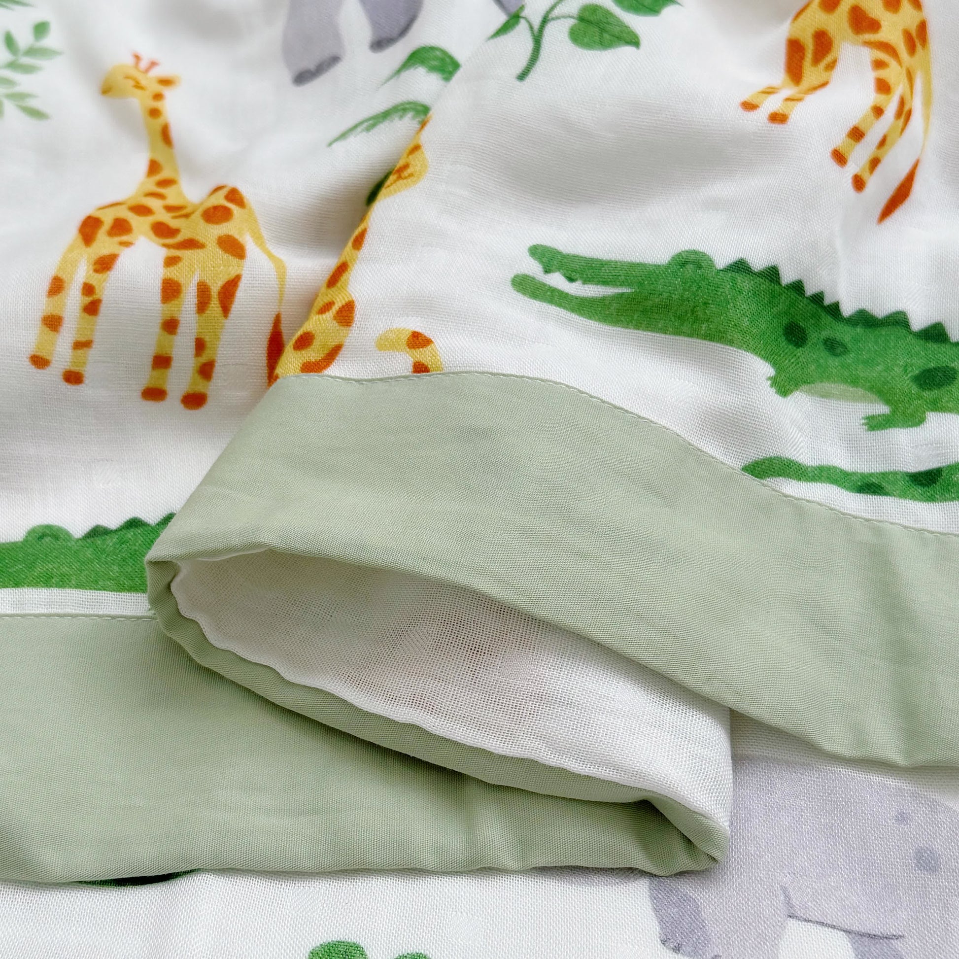 Bamboo Fiber Jungle Animals Toddler Quilt