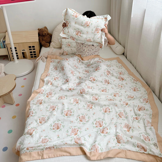Bamboo Fiber Baby Quilt | Hypoallergenic & Breathable | 47" x 59"