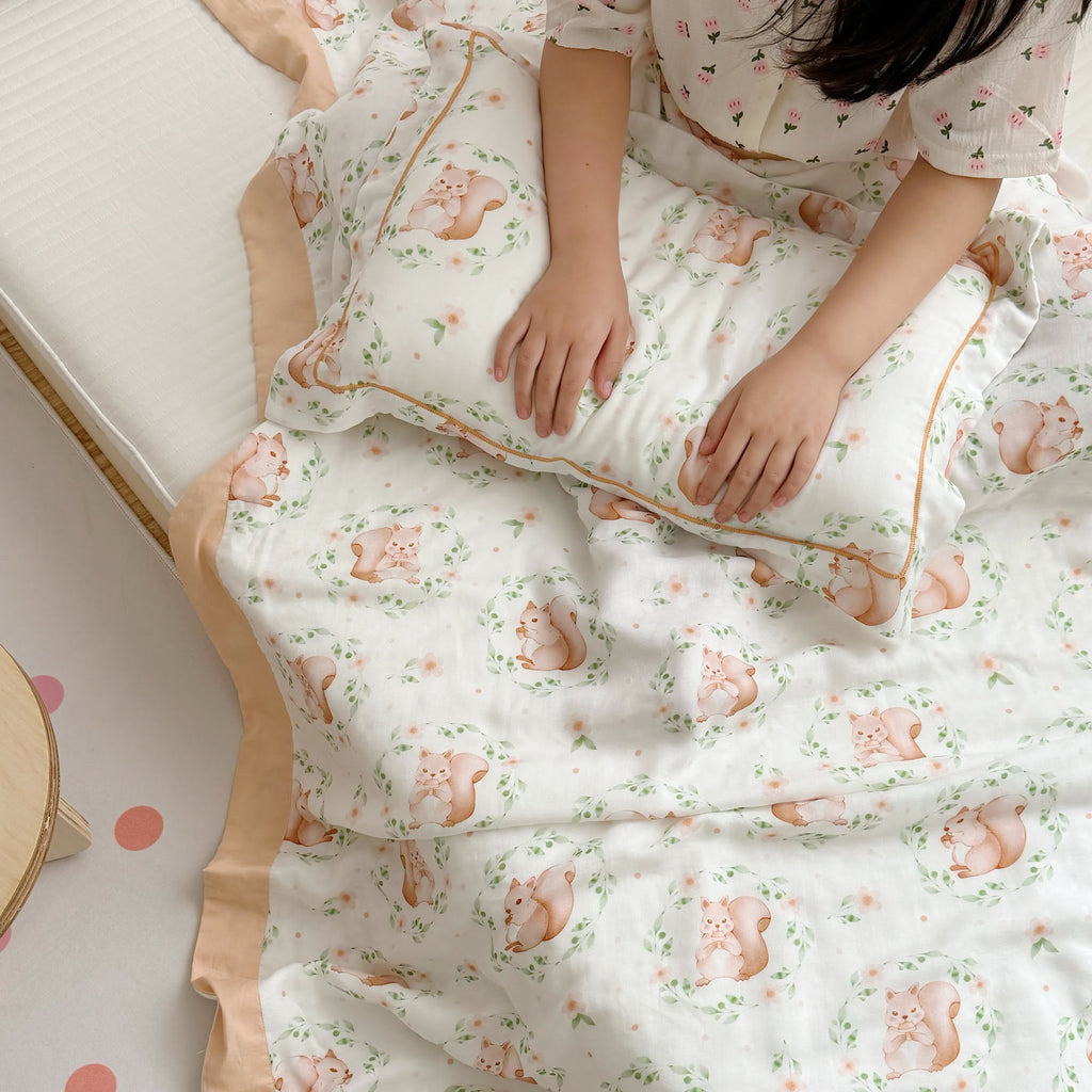 Bamboo Fiber Baby Quilt | Hypoallergenic & Breathable | 47" x 59"