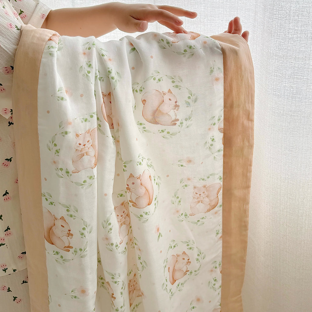 Bamboo Fiber Baby Quilt | Hypoallergenic & Breathable | 47" x 59"