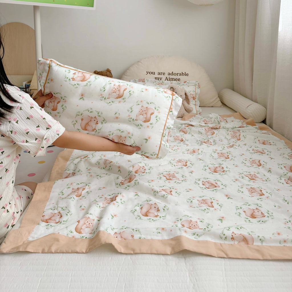 Bamboo Fiber Baby Quilt | Hypoallergenic & Breathable | 47" x 59"