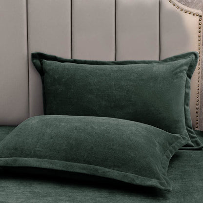 Velvety Decorative Pillowcases | Soft Polyester | Set of 2
