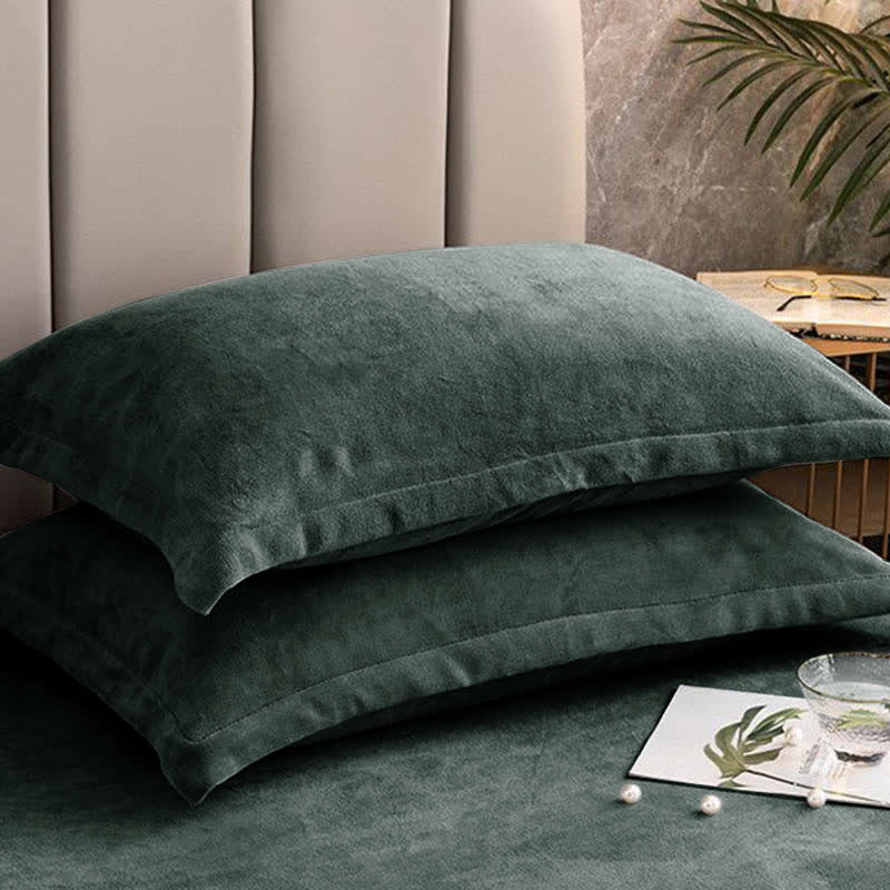 Velvety Decorative Pillowcases | Soft Polyester | Set of 2