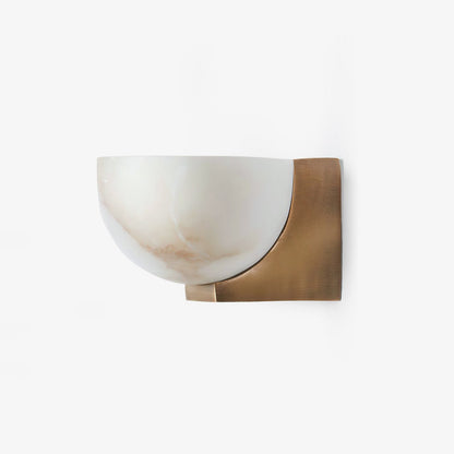 Clara Sconce | Alabaster Shade | Bronze/Black/Nickel Finish