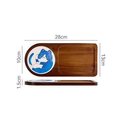 Breakfast Snack Tray | Eco-Friendly Wood | Natural Varnish