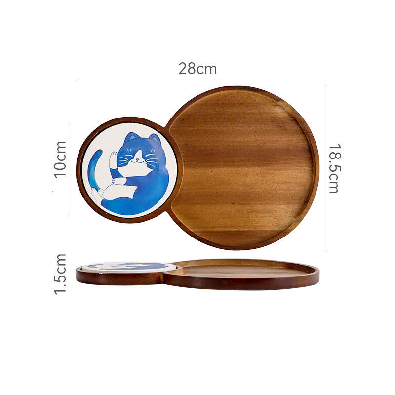Breakfast Snack Tray | Eco-Friendly Wood | Natural Varnish