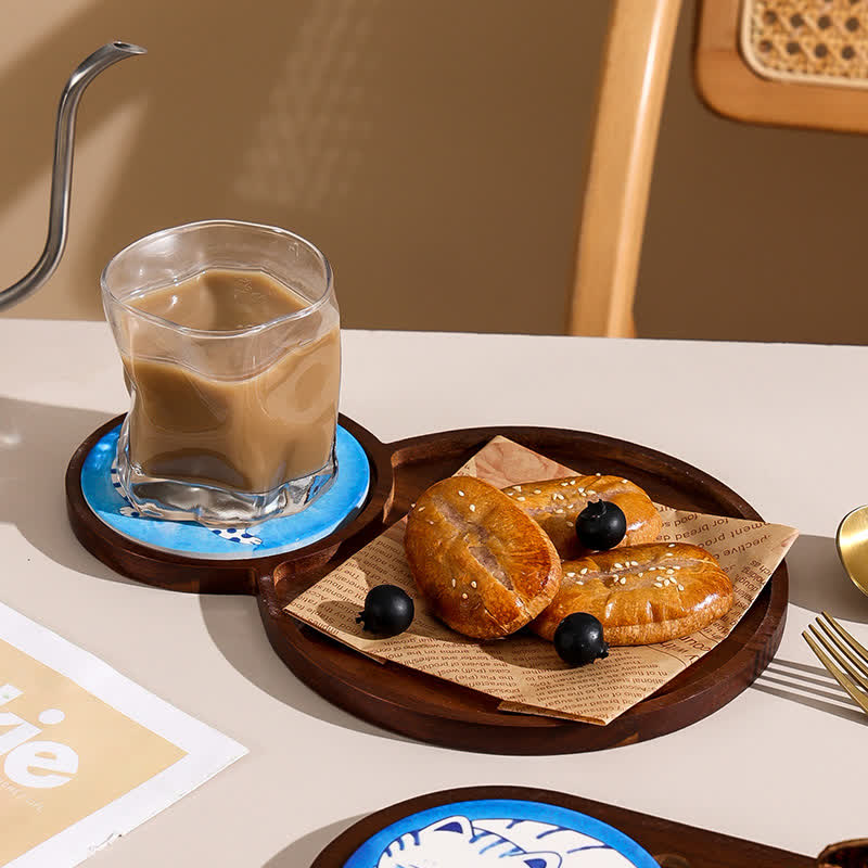 Breakfast Snack Tray | Eco-Friendly Wood | Natural Varnish