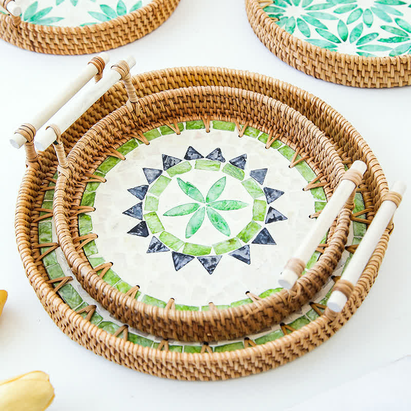 Rattan Snack Tray | Premium Durable Rattan | Lightweight Design