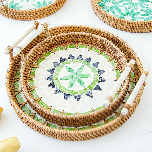 Rattan Snack Tray | Premium Durable Rattan | Lightweight Design