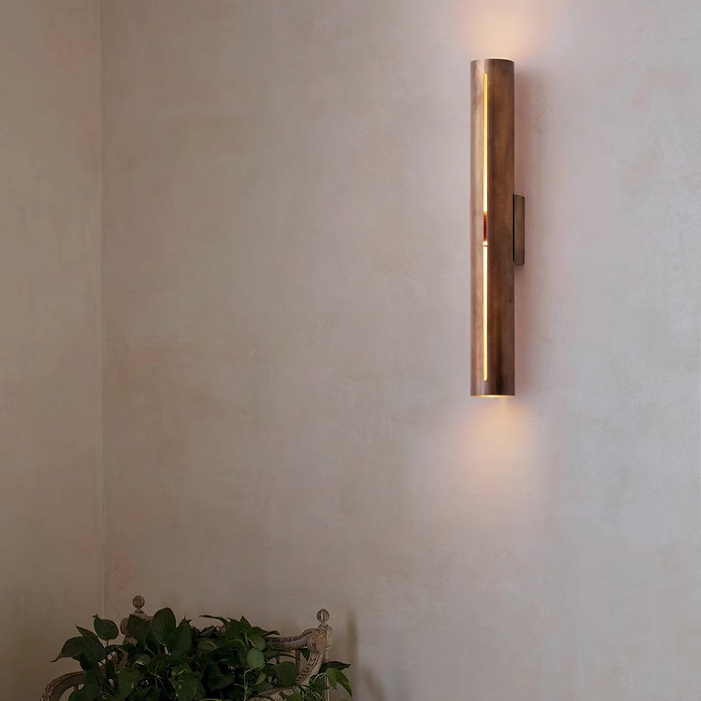 Aria Cylinder Wall Light | Brass | Red Bronze/Bronze