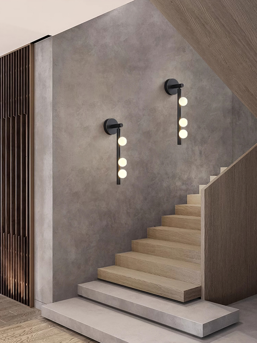 Brass Glass Tube Plug-in Wall Lamp | Brass & Glass | White