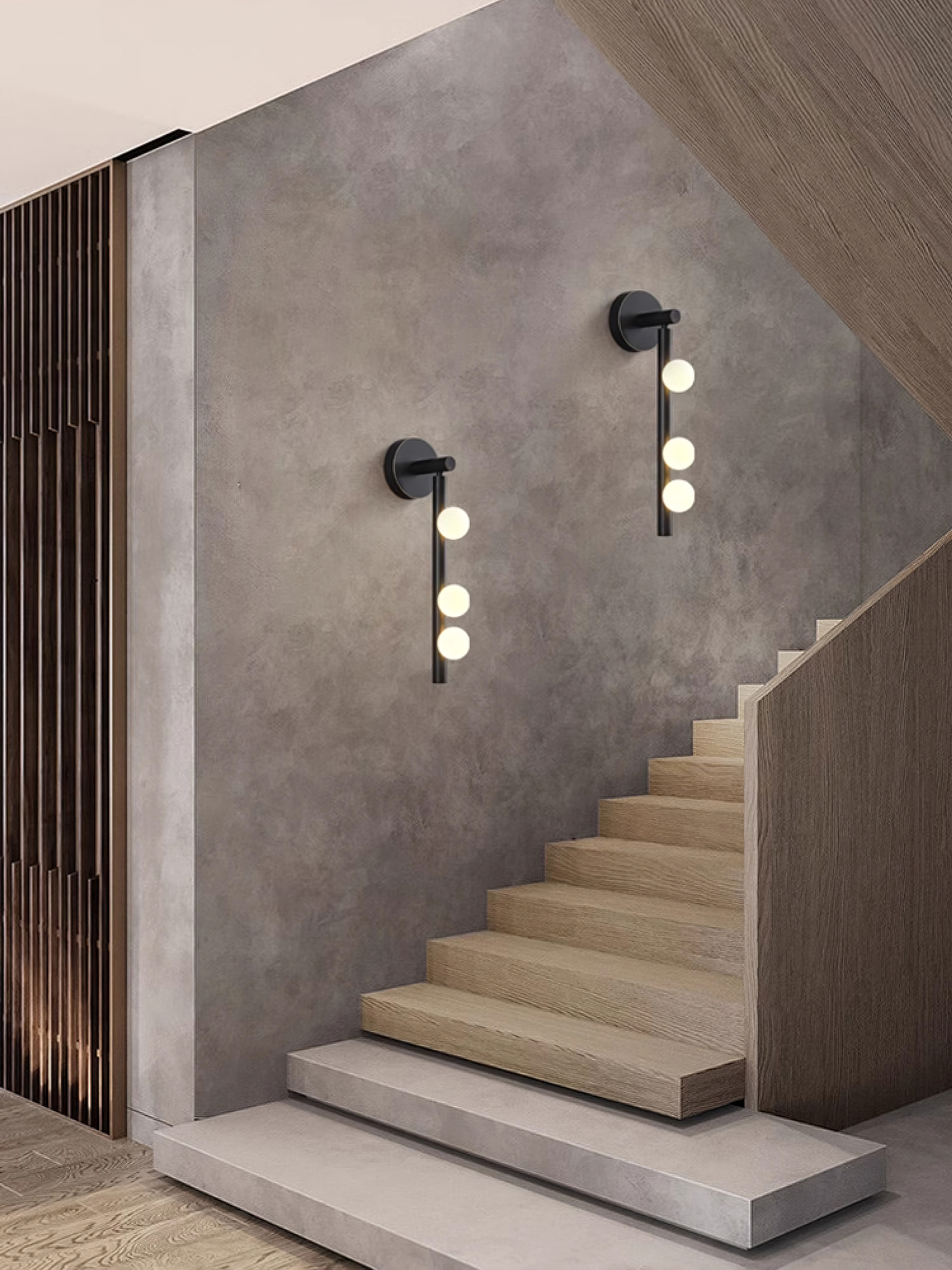 Brass Glass Tube Plug-in Wall Lamp | Brass & Glass | White