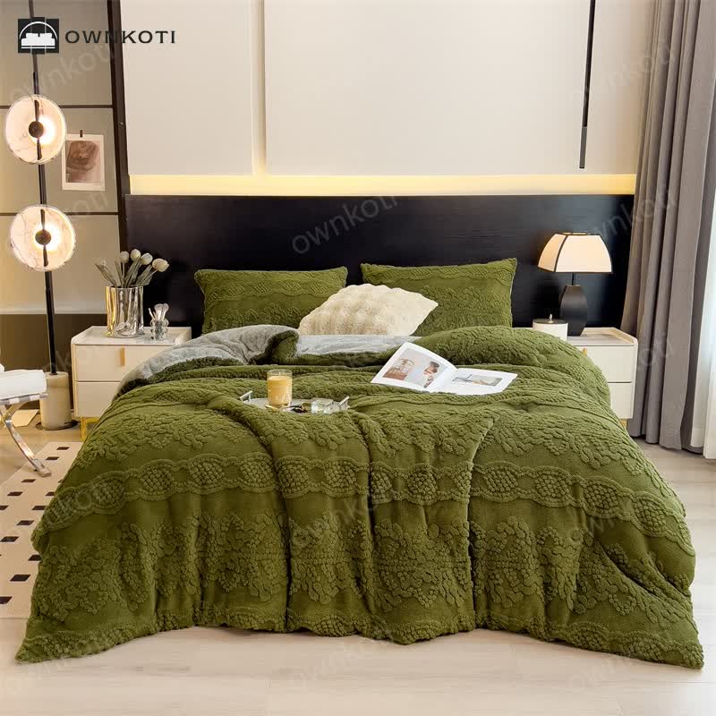Jacquard Fleece Throw Blanket | Double-Sided Polyester | Available in Twin, Full, Queen, King