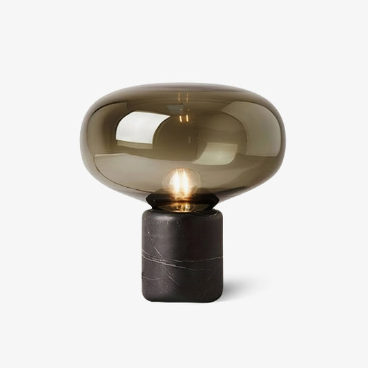 Sylvaine Table Lamp | Frosted Glass & Black Marble | 23cm or 32cm