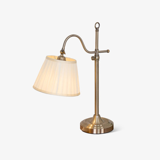 Suffolk Table Lamp | Antique Brass | Adjustable Cream Shade