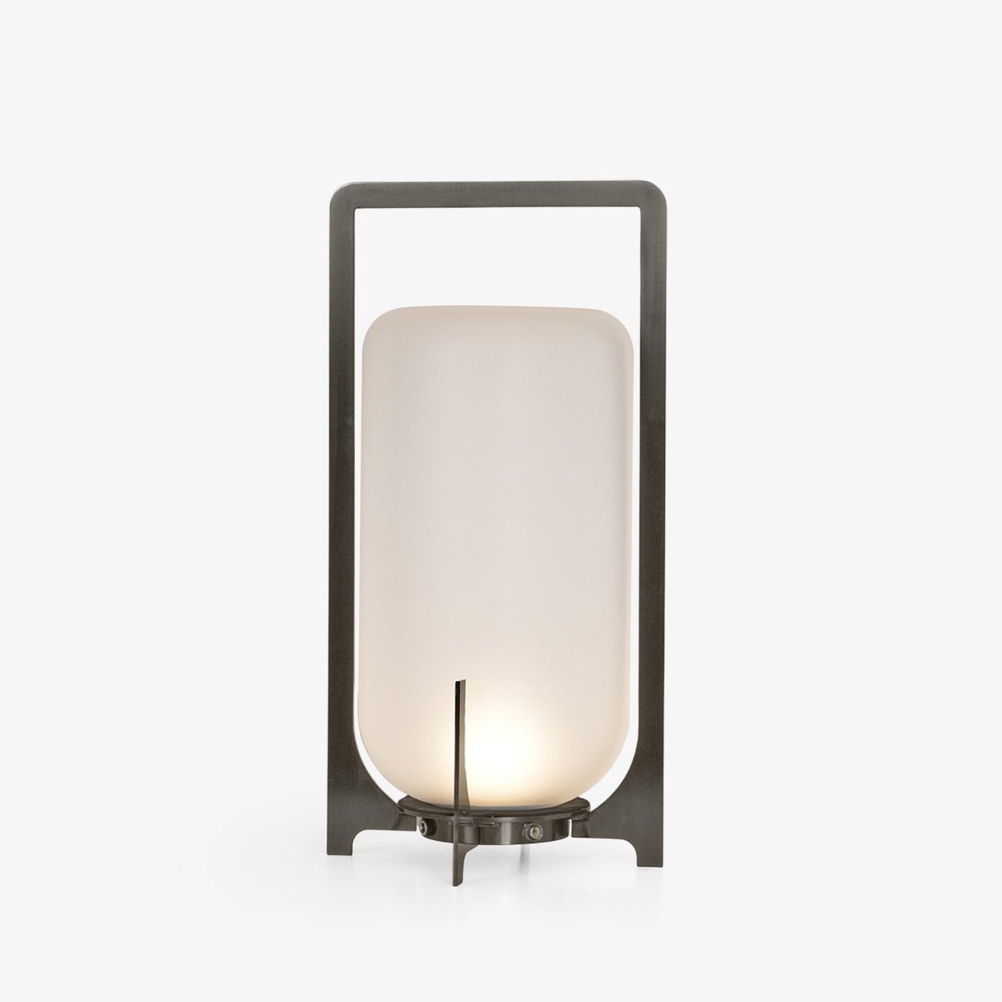 Twilight Lantern Table Light | Stainless Steel & White | 20cm Diameter
