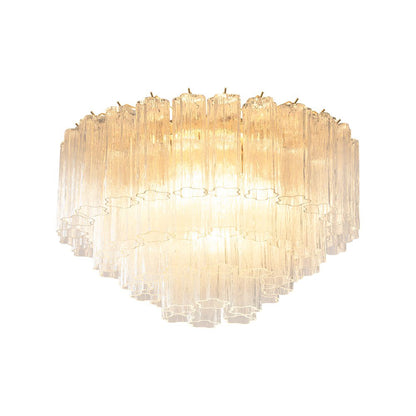 Murano Glass Ceiling Light | Pink | Gold Finish