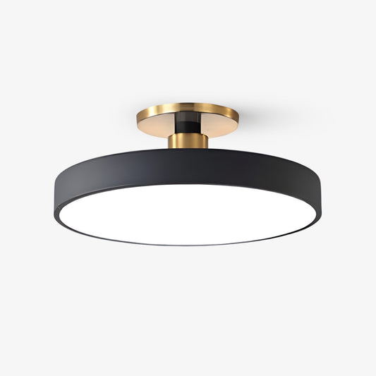 Isla Flush Mount Ceiling Lamp | Black and Gold Metal | 30cm or 40cm Diameter