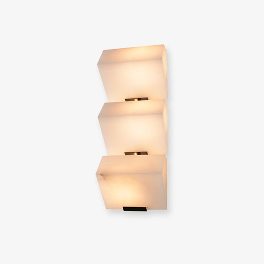 Alabaster Wall Lamp | White Alabaster & Metal | 2-Pack