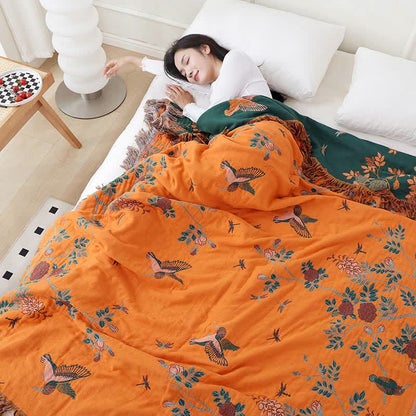 Reversible Quilt | Organic Cotton Gauze | Full/Queen Size