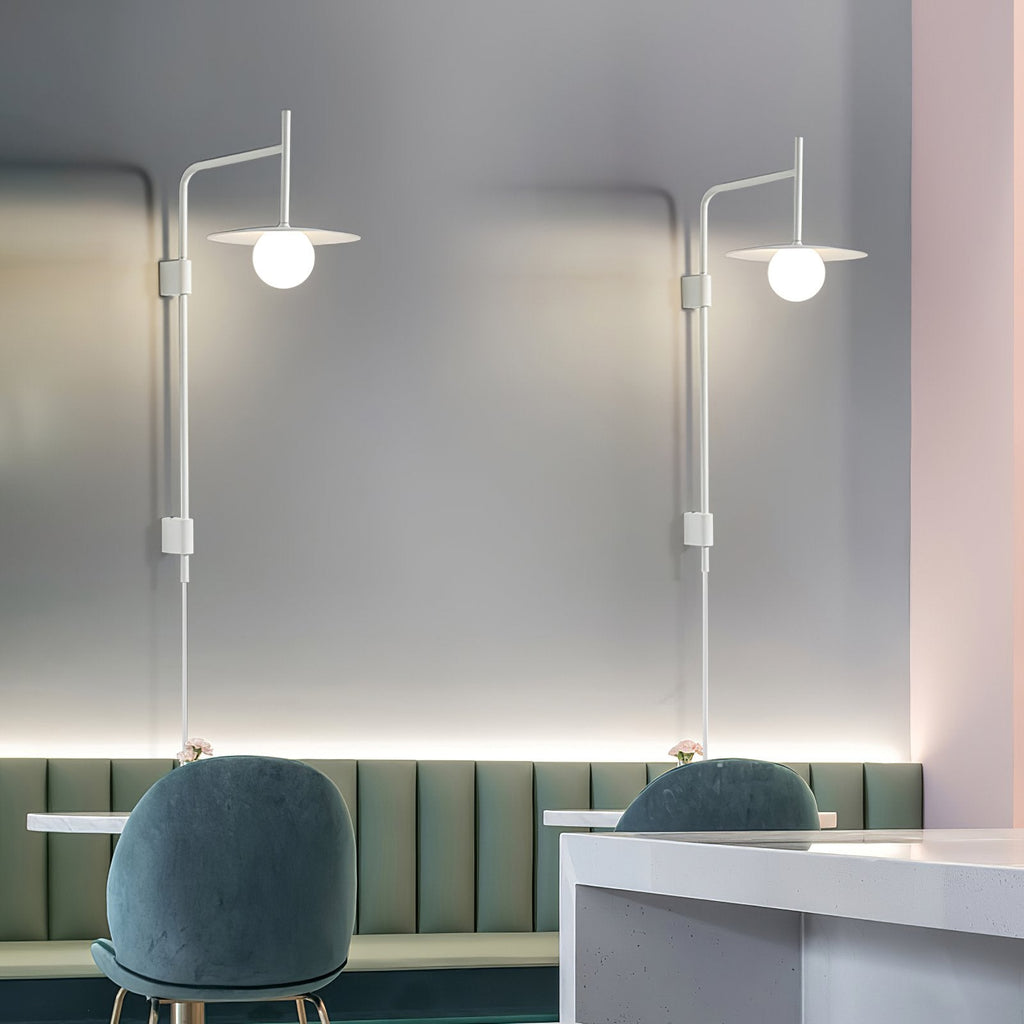 Gea Swing Arm Wall Lamp | Metal & Glass | Set of 2