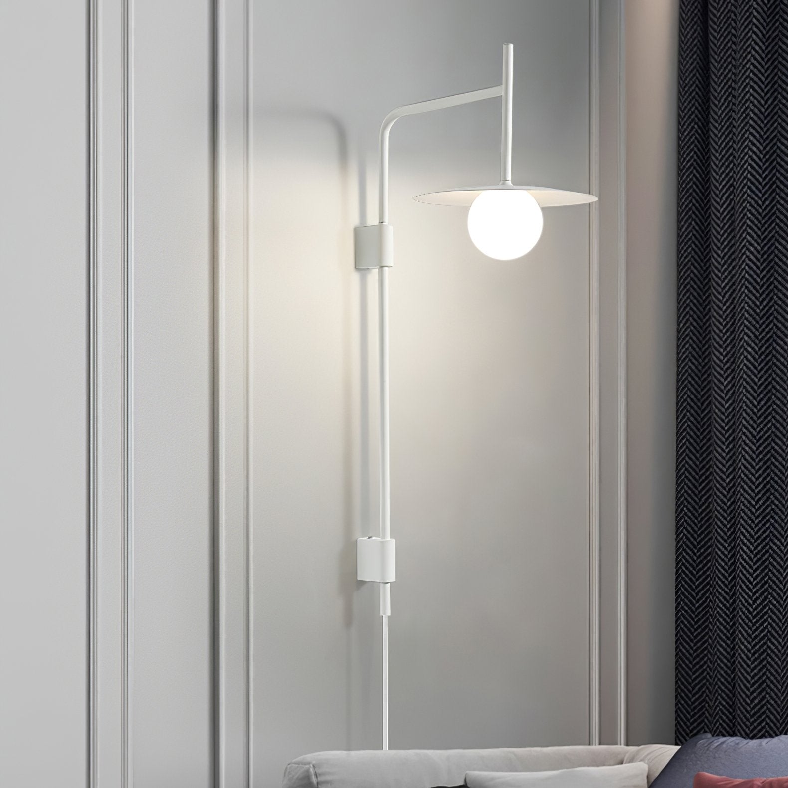 Gea Swing Arm Wall Lamp | Metal & Glass | Set of 2