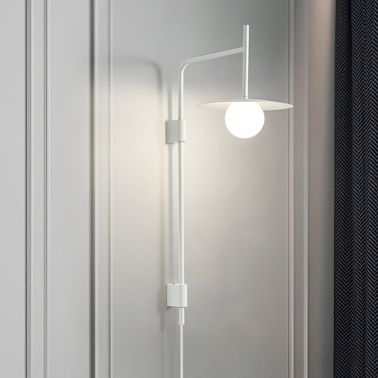 Gea Swing Arm Wall Lamp | Metal & Glass | Set of 2