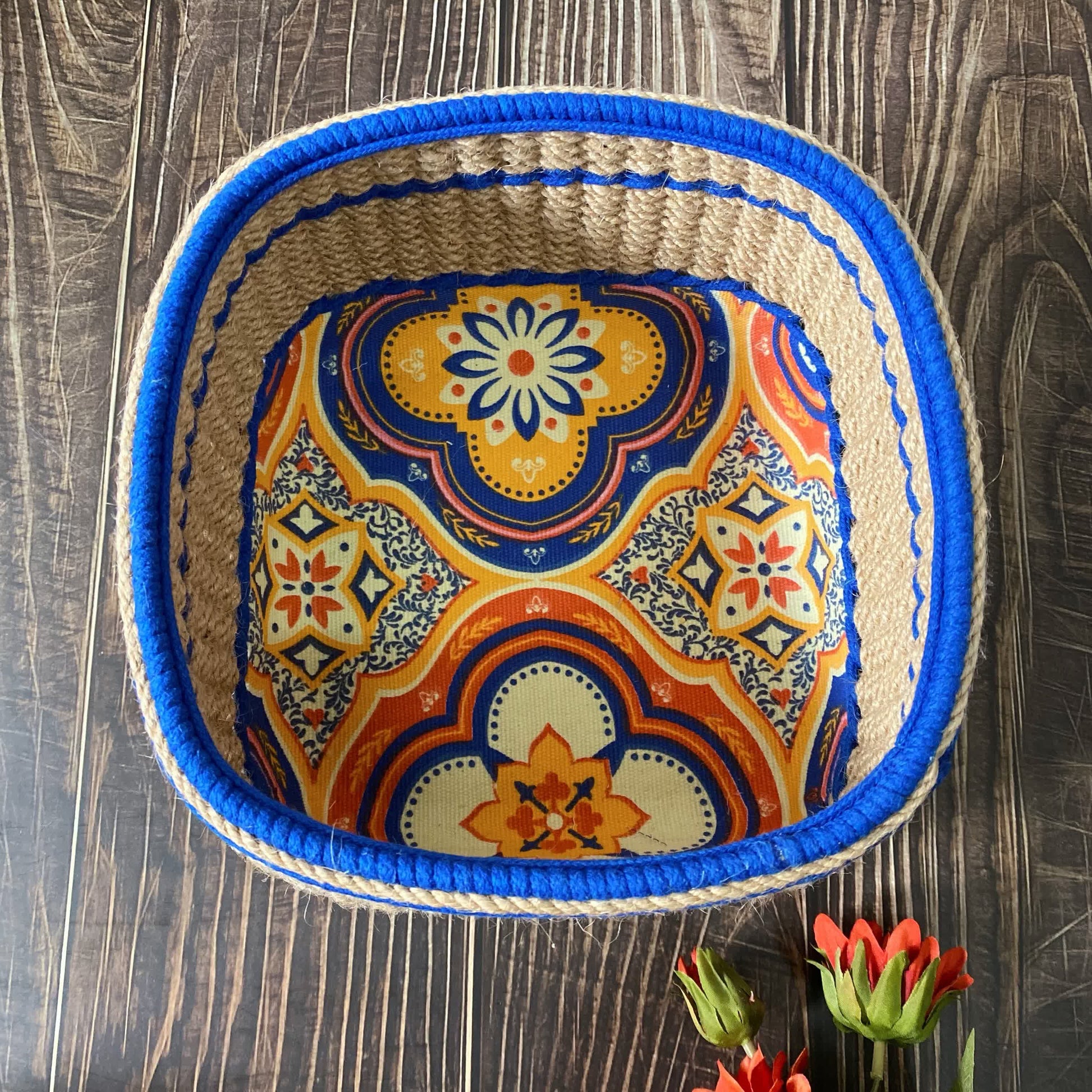 Handmade Tabletop Storage Basket | Hemp Rope | Set of 3