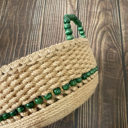 Handmade Sunflower Storage Basket | Hemp Rope | 9.06" x 9.06" x 5.51"