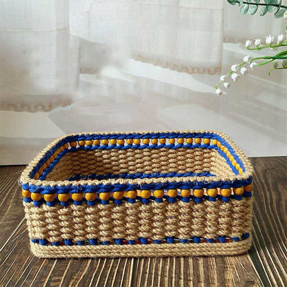 Handmade Tabletop Storage Basket | Hemp Rope | Set of 3