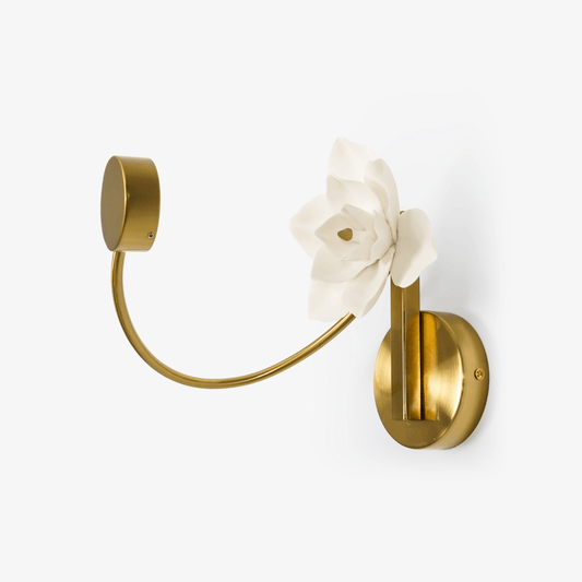 Lure Sconce | Cotton Paper Flower | White