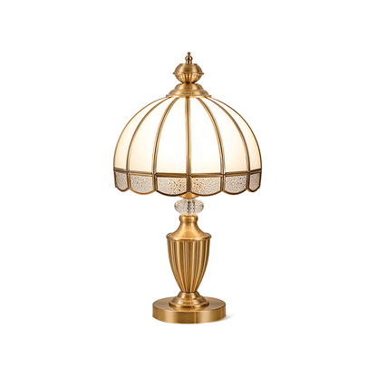 Clarissa Table Lamp | Brass & Glass | White Shade