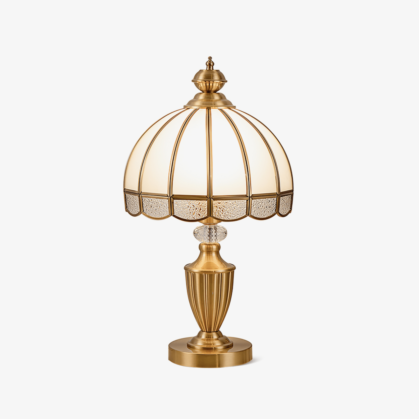 Clarissa Table Lamp | Brass & Glass | White Shade