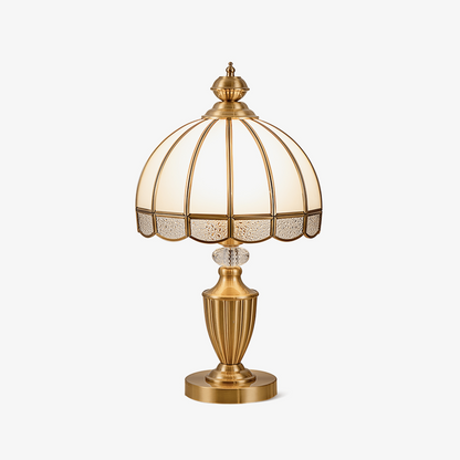 Clarissa Table Lamp | Brass & Glass | White Shade