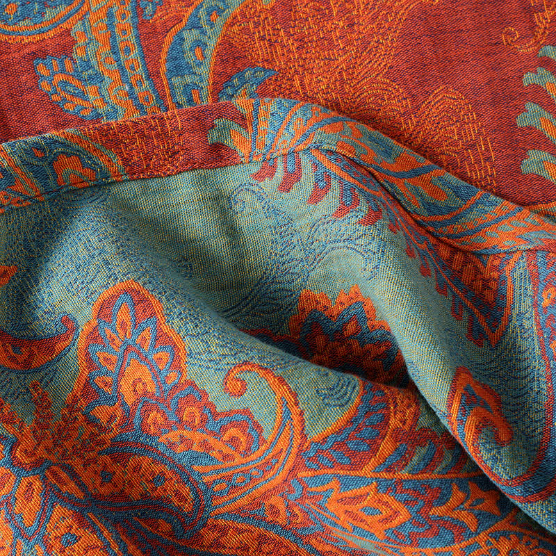 Cotton Bathrobe | Quick-Dry Retro Jacquard | Relaxed Fit