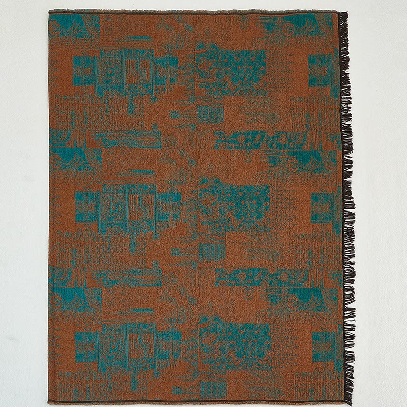 Cotton Tassel Blanket | Yarn-Dyed | 55" x 75"