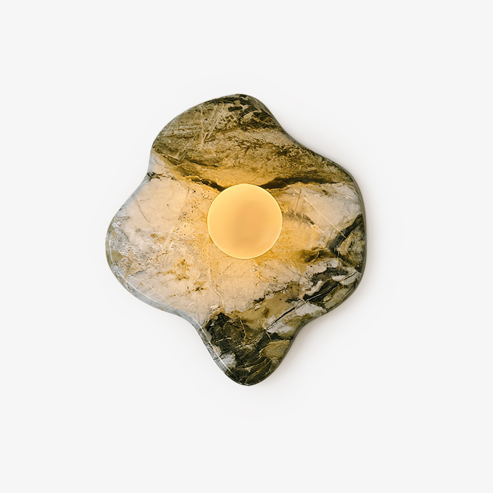 Emma Marble Wall Lamp | Green Marble & White Glass | G9