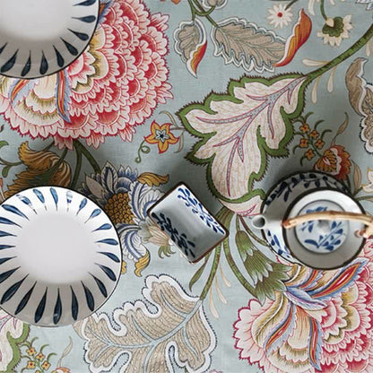 Boho Floral Tablecloth | Vibrant Design | Multiple Sizes