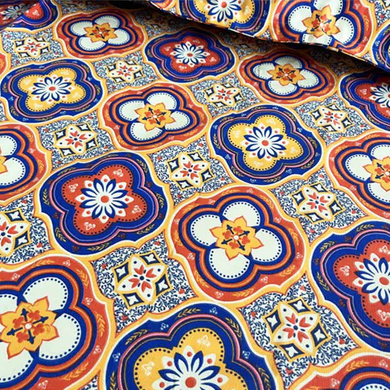 Vintage Boho Floral Pattern Tablecloth