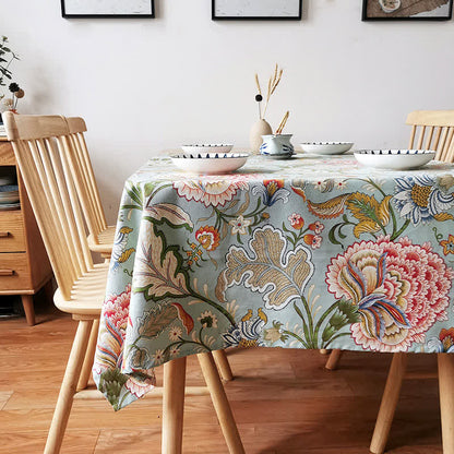 Boho Floral Tablecloth | Vibrant Design | Multiple Sizes