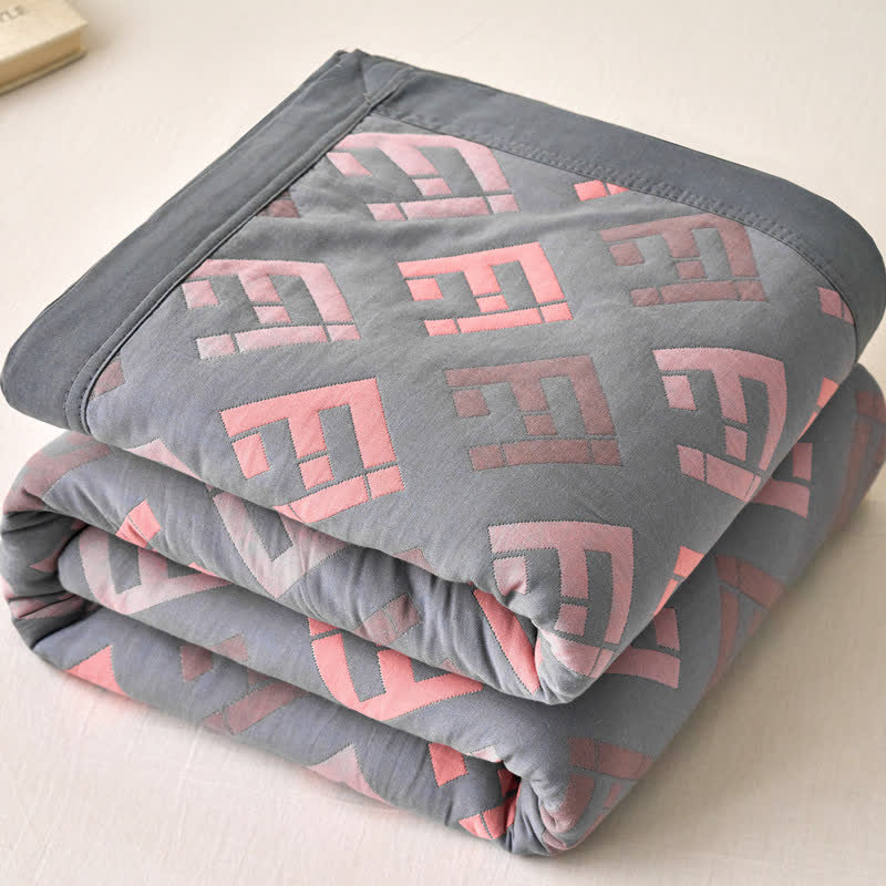 Jacquard Cotton Gauze Blanket | Breathable & Soft | Available in Multiple Sizes