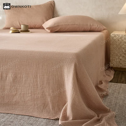 Cotton Gauze Coverlet | Double Layered | Multiple Sizes & Colors