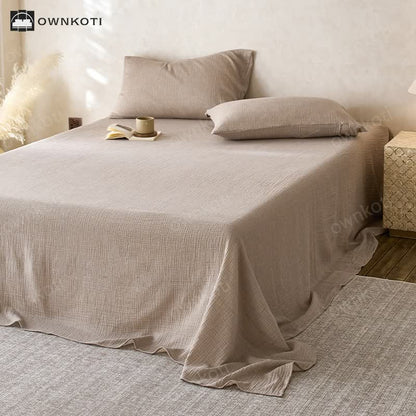 Cotton Gauze Coverlet | Double Layered | Multiple Sizes & Colors